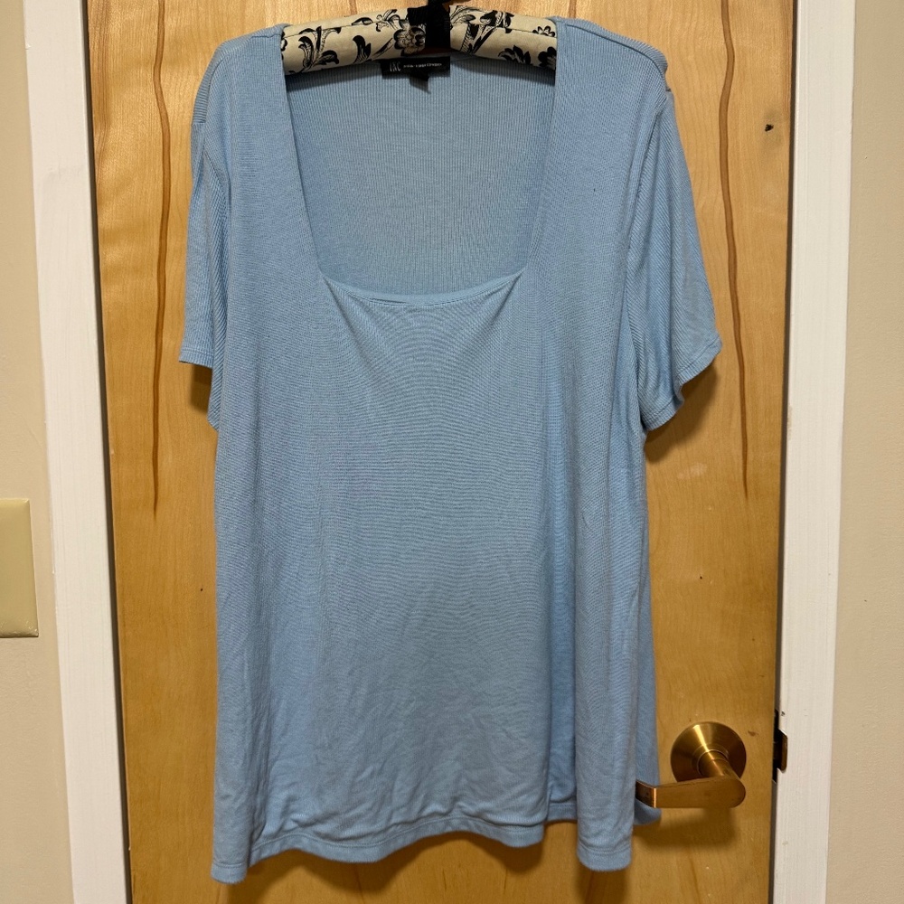 INTERNATIONAL CONCEPTS Baby Blue Tee